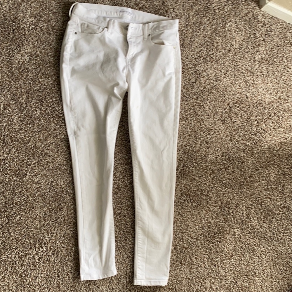 Banana republic white slim jeans
